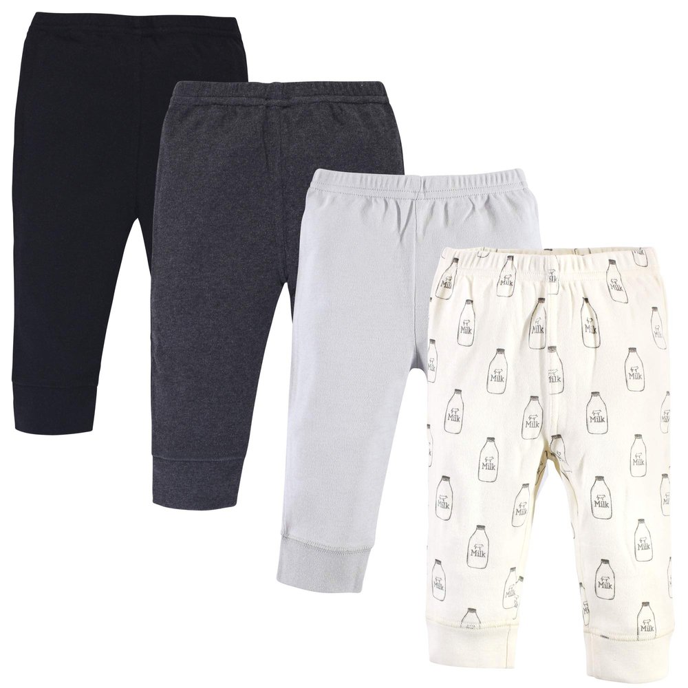 Touched by Nature Unisex Baby Organic Cotton Pants, Milk, 9-12 Months