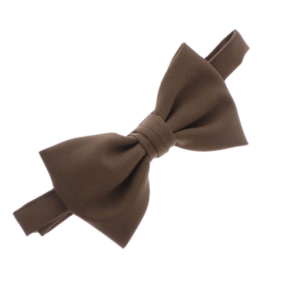 Child Gabardine Adjustable Pre-Tied Bow Tie - Rustic Brown