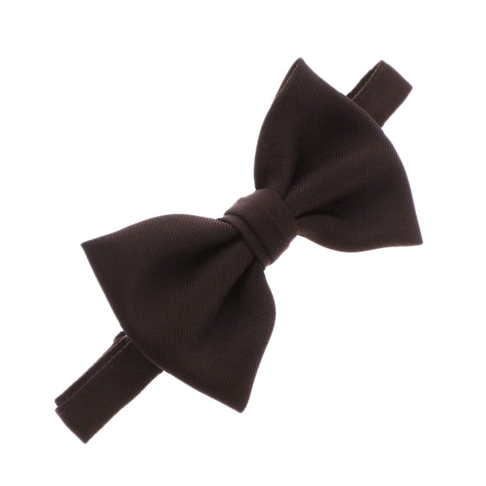 Child Gabardine Adjustable Pre-Tied Bow Tie - Brown