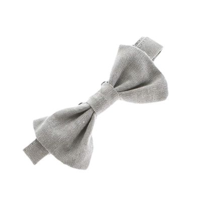My Lello Baby Chambray Adjustable Pre-Tied Bow Tie - Gray