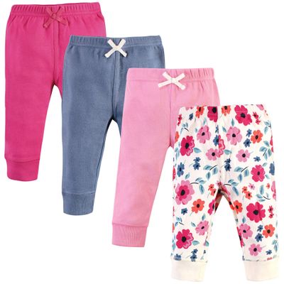 Touched by Nature Unisex Baby Organic Cotton Pants, Garden Floral, 0-3 Months