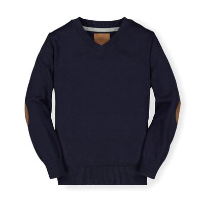 Hope & Henry Boys' Long Sleeve Fine Gauge V-Neck Sweater