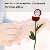 Beautiful Wedding Ring Box, Exquisite Rose Flower Wedding Ring Box, Durable Earrings Box, for Necklace Storing Earring view 4