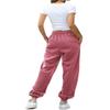 HeSaYep Women's High Waisted Sweatpants Workout Active Joggers Pants Baggy Lounge Bottoms,Pink X-Large view 2