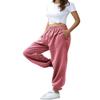 HeSaYep Women's High Waisted Sweatpants Workout Active Joggers Pants Baggy Lounge Bottoms,Pink X-Large view 3