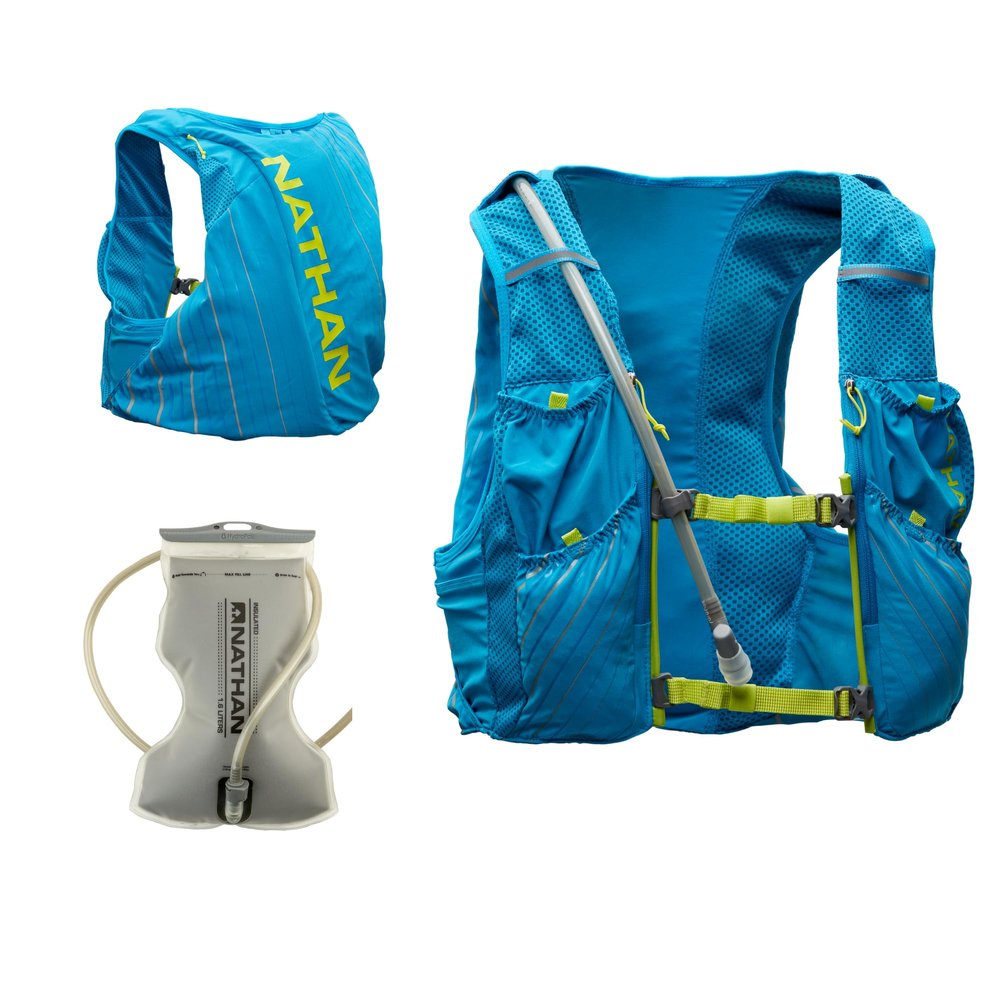 Nathan Pinnacle Race Vest 12L Hydration Pack, 1.6L Water Bladder, Running Vest, Water-Resistant Pockets, Lightweight & Moisture Wicking