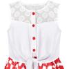 Girls Dress Chiffon Heart Lace High-Low Tie Waist Party Summer Size 14 view 4