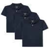The Children's Place boys Short Sleeve Performance Polo Shirt, Nautico 3 Pack, X-Small US view 1