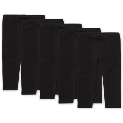 The Children's Place Baby Girls And Toddler Girls Leggings,Black 5 Pack,4T