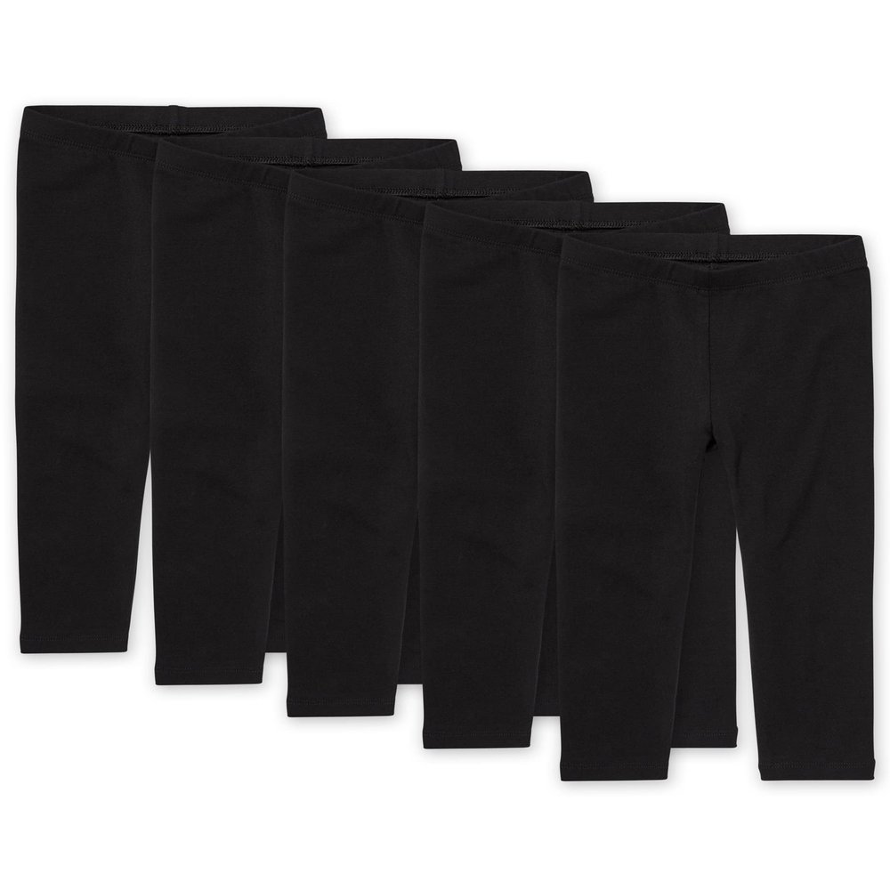 The Children's Place Baby Girls And Toddler Girls Leggings,Black 5 Pack,4T