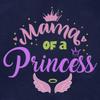 Mama of a Princess Daughter of a Queen Shirt Mommy and Me Matching Mom Kids T-Shirt Gifts Navy view 4