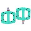 FOOKER MTB Pedals Mountain Bike Pedals 3 Bearing Non-Slip Lightweight Nylon Fiber Bicycle Platform Pedals for BMX MTB 9/16" (922-Green Needle Roller Bearing) view 2
