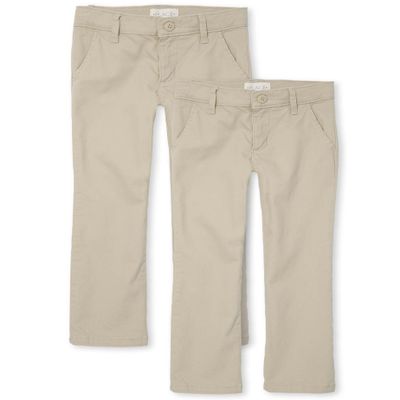 The Children's Place Girls Skinny Chino Pants,Bisquit 2 Pack,12P