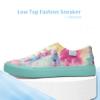 Obtaom Women Rainbow Canvas Fashion Sneakers Comfortable Orange Multi Walking Shoes Tie Dye Green Canvas Slip ons(Green US5) view 3