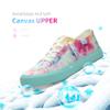 Obtaom Women Rainbow Canvas Fashion Sneakers Comfortable Orange Multi Walking Shoes Tie Dye Green Canvas Slip ons(Green US5) view 4
