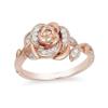 18k Rose Gold 3 Piece Ring Set Cubic Zirconia Bride Promise Rings Set CZ Eternity Engagement Wedding Band Ring Sets Necklace/Earrings/Rings Rose Jewelry Set for Women TZ.87 (Ring Size: US Code 7) view 2