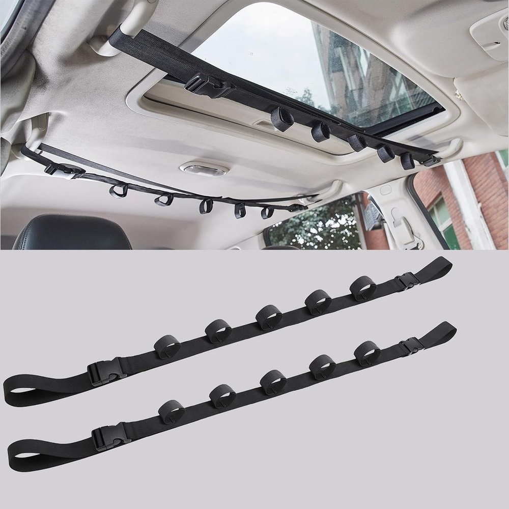 MOPHOEXII Fishing Pole Holder for Car,Car Fishing Rod Holder,Fishing Pole Storage Rack for SUV/Wagons/Van/Jeep/Truck, 2 Styles Available: Fishing Pole Roof Rack and Backseat Pole Holder