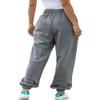 HeSaYep Women's High Waisted Sweatpants Workout Active Joggers Pants Baggy Lounge Bottoms,Dark Grey Small view 2