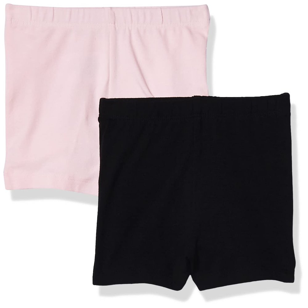 The Children's Place baby girls And Toddler Cartwheel Shorts, Black/Shell 2 Pack, 4T US