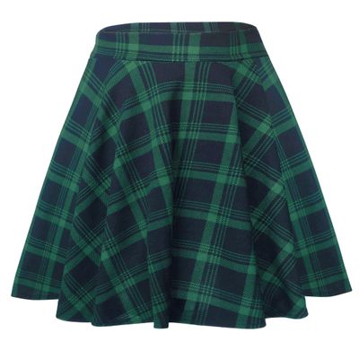 Urban CoCo Women's Basic Midi Skirt Versatile Stretchy Flared Casual High Waisted Skirts(M,Long-13)