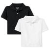 The Children's Place Baby Boys and Toddler Boys Short Sleeve Pique Polo, Black/White, 5T view 1