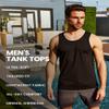 INTO THE AM Men's Essential Tank Tops - Soft Fitted Everyday Premium Sleeveless Muscle Shirt Bro Tanks for Guys (Olive Green, Medium) view 4