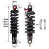 LvTu Damping Mountain Bike Shock Spring 125mm 150mm 165mm 190mm, Rear Shock Absorber Rebound Suspension with Bushing (Color : 125mm, Size : 850 Lb) view 2