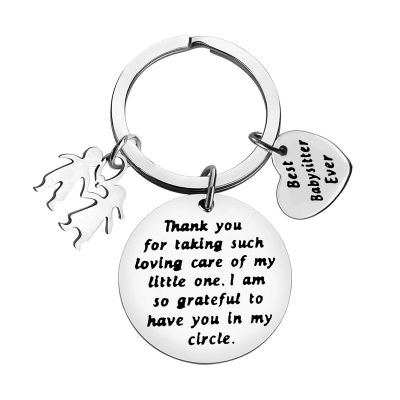 Babysitter Appreciation Gifts Thank You Gift for Nanny Keychain Babysitter Child Care Gift Daycare Jewelry Nanny Appreciation Present Keychain Child Caregiver Present