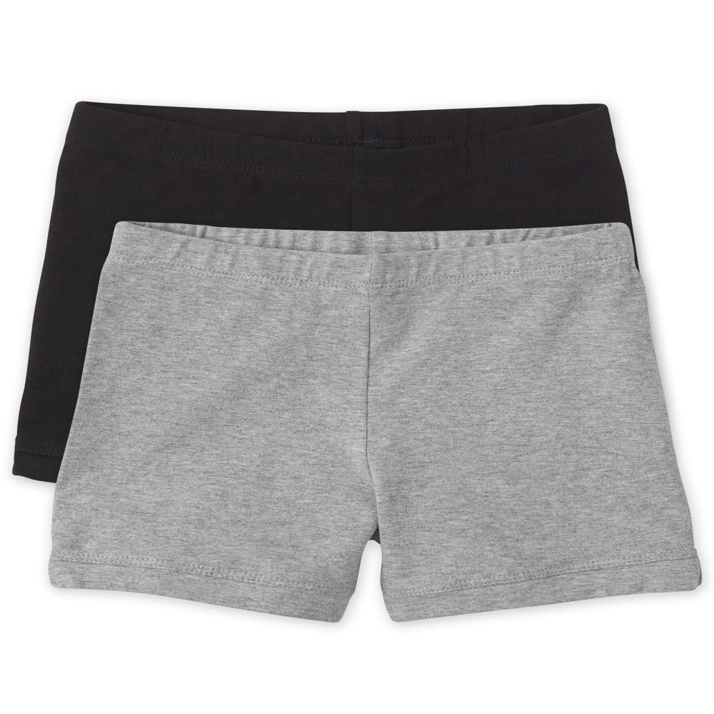 The Children's Place girls Basic Cartwheel Short Pants, Black/Smoke Gray, XX-Large US