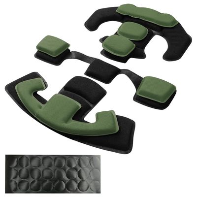 Yzpacc Tactical Helmet Pads, Universal Replacement EX Helmet Internal Memory Foam Pad Protective Mat for ACH MICH FMA EXF Helmet (Green)