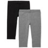 The Children's Place Baby Girls And Toddler Girls Leggings,Black/ Hound Gray Pack,18-24MONTH view 1