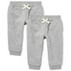 The Children's Place Baby Boys and Toddler Active Fleece Jogger Pants, Smoke 2 Pack, 18-24 Months US view 1