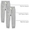 The Children's Place Baby Boys and Toddler Active Fleece Jogger Pants, Smoke 2 Pack, 18-24 Months US view 4