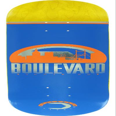 Boulevard Traveler Blue Skateboard Deck - 7.7" x 31.875"