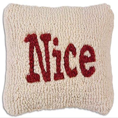 Chandler 4 Corners Artist-Designed Nice Hand-Hooked Wool Decorative Throw Pillow - Christmas Pillow for Couches & Beds - Easy Care & Low Maintenance - Small Holiday Throw Pillow for Homes