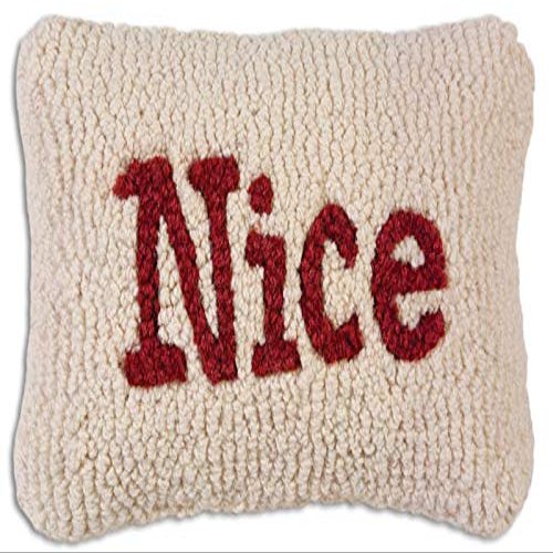 Chandler 4 Corners Artist-Designed Nice Hand-Hooked Wool Decorative Throw Pillow - Christmas Pillow for Couches & Beds - Easy Care & Low Maintenance - Small Holiday Throw Pillow for Homes
