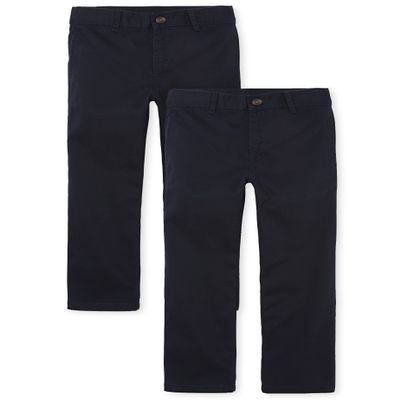 The Children's Place boys Chino Pants, NEW NAVY, 4 husky