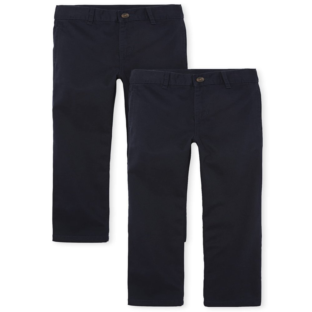 The Children's Place boys Chino Pants, NEW NAVY, 4 husky