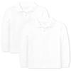 The Children's Place boys Long Sleeve Soft Jersey Polo, WHITE, Large view 1