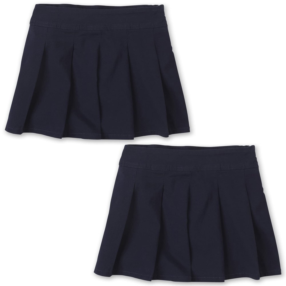 The Children's Place Girls Pleated Skort,Tidal 2 Pack,4P