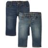 The Children's Place baby boys And Toddler Stretch Straight Leg Jeans, Aged Indigo/Harland 2 Pack, 18-24 Months US view 1