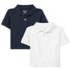 The Children's Place Baby Boys and Toddler Boys Short Sleeve Pique Polo, Tidal/White, 6-9 MONTHS view 1
