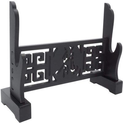 CXM WLONG 'ART  Sword Stand Black Tai Chi Sword Holder Weapon Display Stand Japanese Samurai Sword Rack Hanger and Standard Sword Holder Layer Sword Stand1Tier