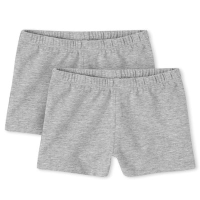 The Children's Place baby girls And Toddler Cartwheel Shorts, Smoke Gray 2 Pack, 3T US