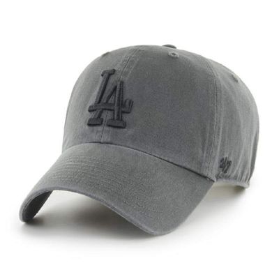 '47 MLB Dark Gray Clean Up Adjustable Hat, Adult One Size Fits All (Los Angeles Dodgers Charcoal)