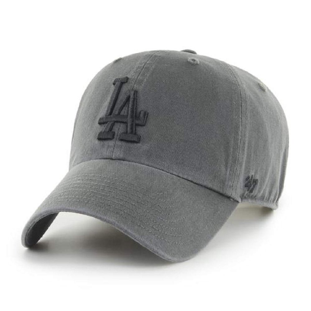 '47 MLB Dark Gray Clean Up Adjustable Hat, Adult One Size Fits All (Los Angeles Dodgers Charcoal)