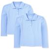 The Children's Place Girl's Long Sleeve Pique Polo, Daybreak, XX-Large view 1
