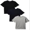The Children's Place boys Short Sleeve Basic Layering T-shirt T Shirt, Black/Tidal/H Gray 3 Pack, X-Small US view 1