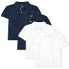 The Children's Place Boys Short Sleeve Pique 4-Pack Polo Shirt, Nautico/White 4 Pack, XX-Large US view 1