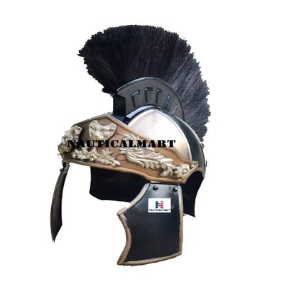 Nautical-Mart Gladiator General Maximus Helmet with Plume Brown